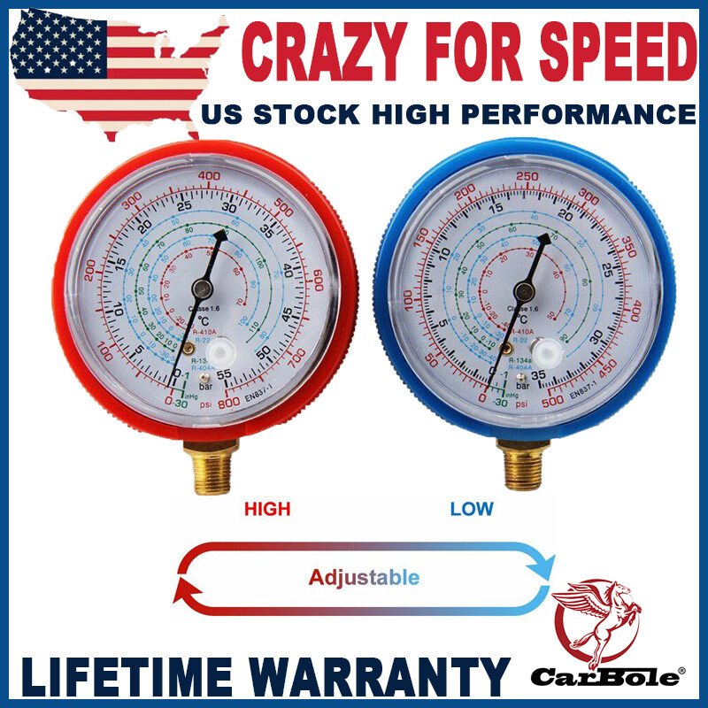 2PCS Refrigeration  Low High Pressure Gauge Air Conditioner USKY3 USWC US