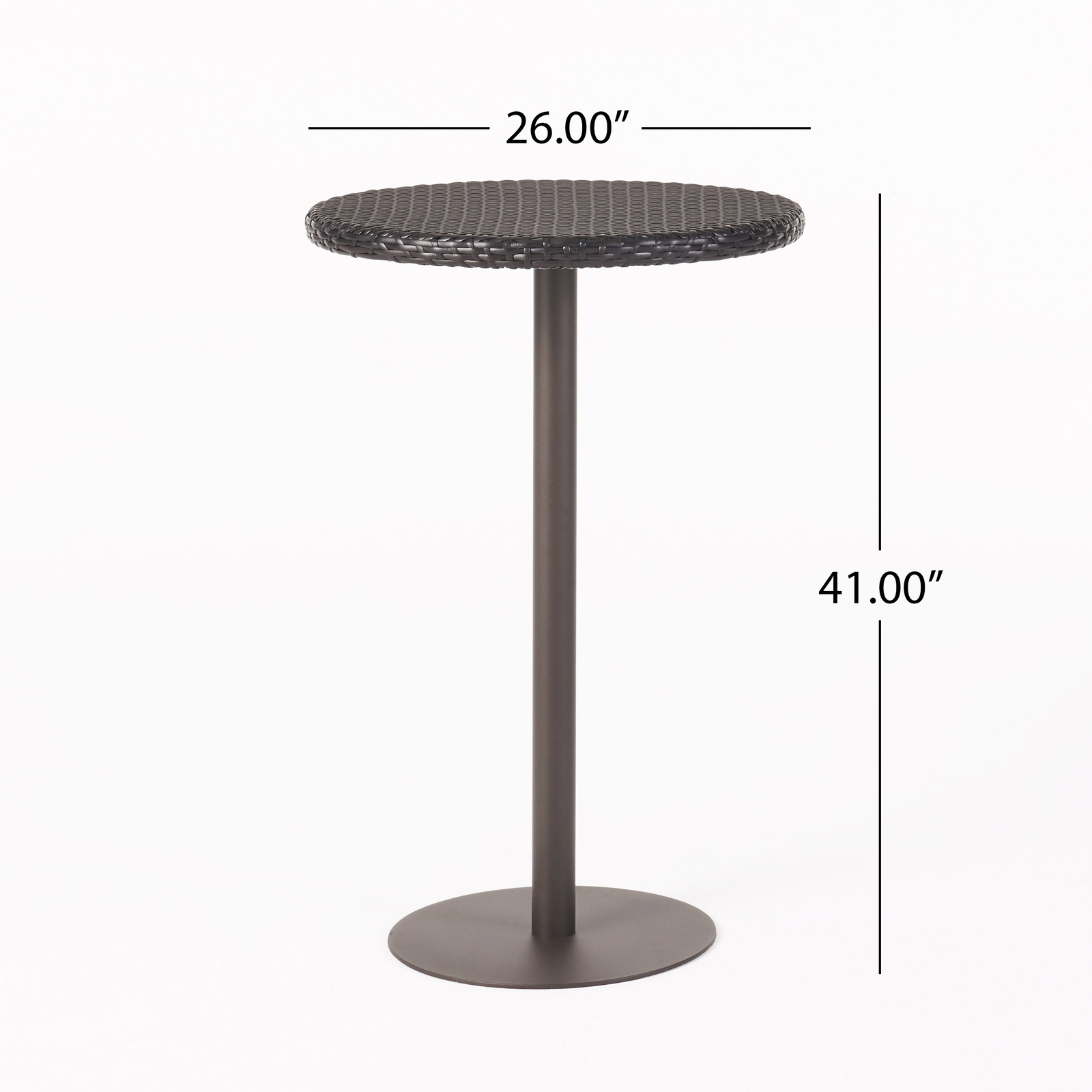 Big Rock Outdoor 3 Piece Multi-brown Wicker Round Bar Set