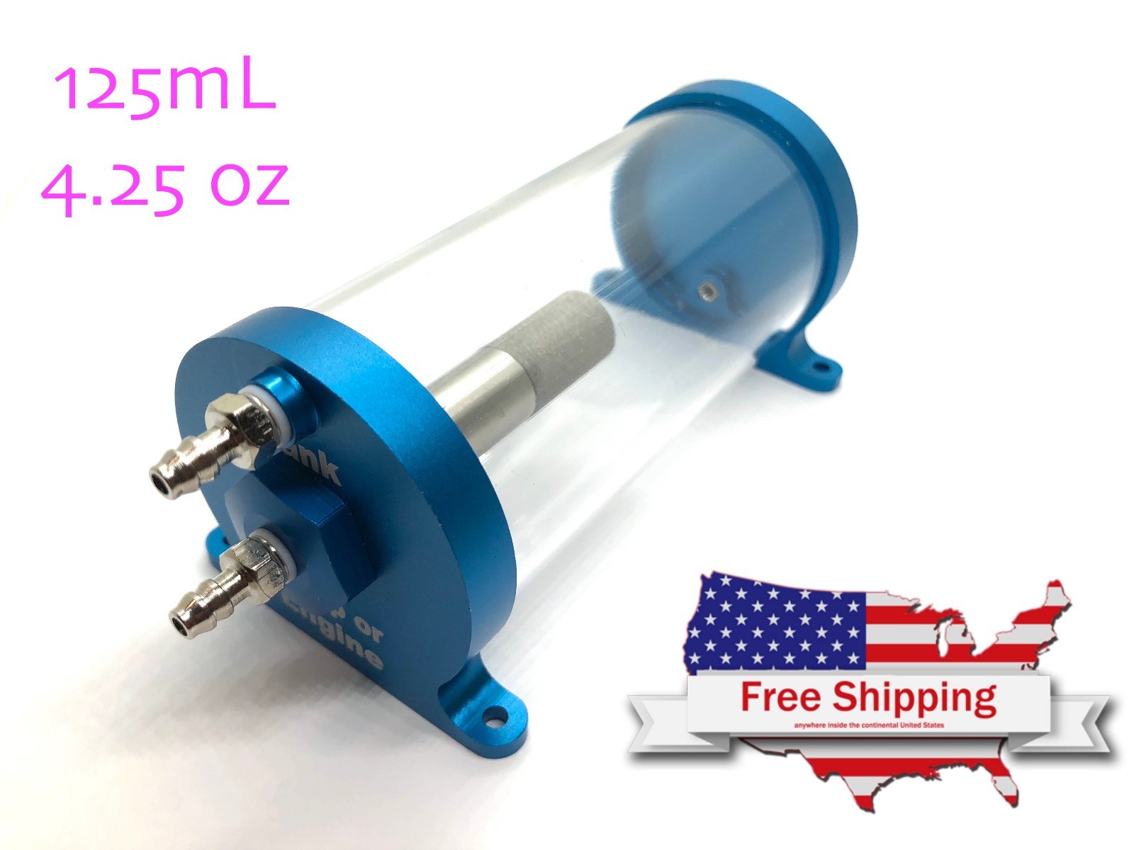 CNC Aluminum Bubble-Free Fuel Tank 4 oz 125mL Air Trap Tank RC Fuel Systems US