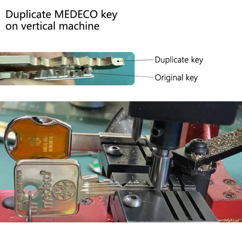 Key Machine Cutter for Medeco Keys on Manual Key Cutting Machine