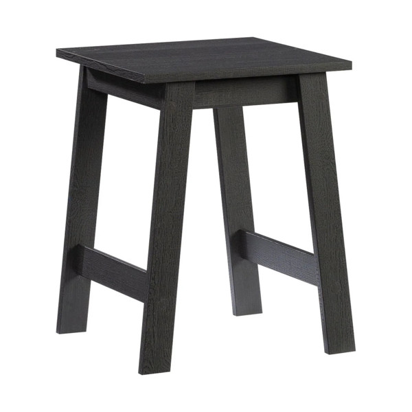 Black Wood Grain Sofa Side Table Bedside Nightstand Small Coffee Accent Table