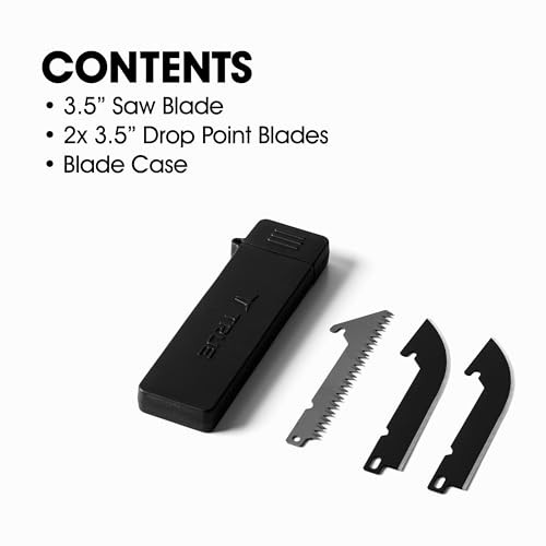 TRUE Replacement Blades - 3 Pk, 3.5" Assorted Drop Point & Saw Blades