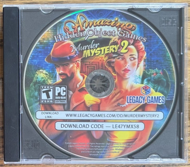 Legacy Hidden Object Games ~ Murder Mystery 2 ~ 5 Game Pack ~ DVD-Rom