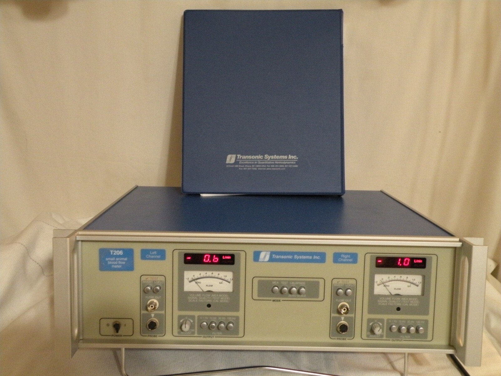 Transonic T206 Small Animal Blood Flow Meter, w/ Manual, Very Good Condition!