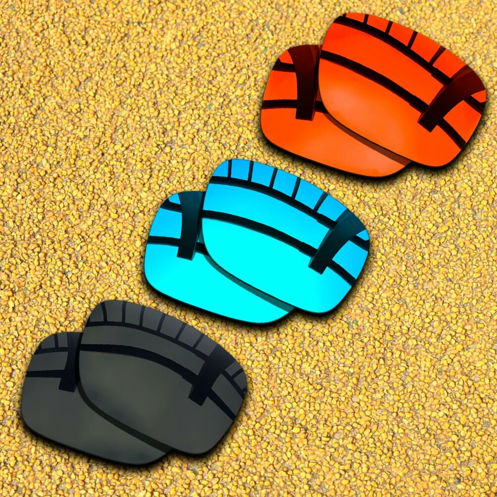 3 Pairs Replacement Lenses for-Arnette Boiler Polarized-Black&Blue&Red