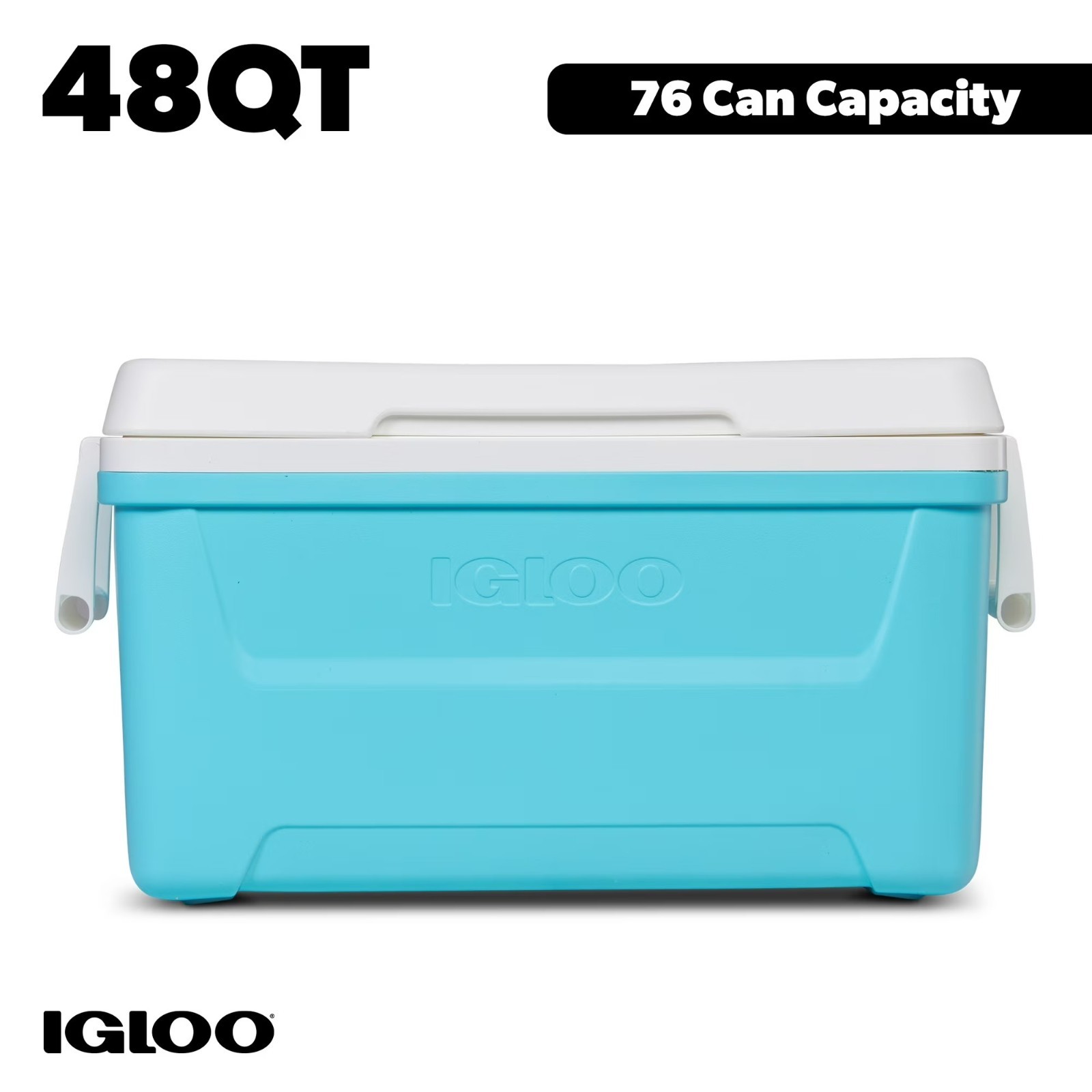 48 Quart Igloo Laguna Cooler Hard Sided Ice Chest Aqua Blue Beach Picnic