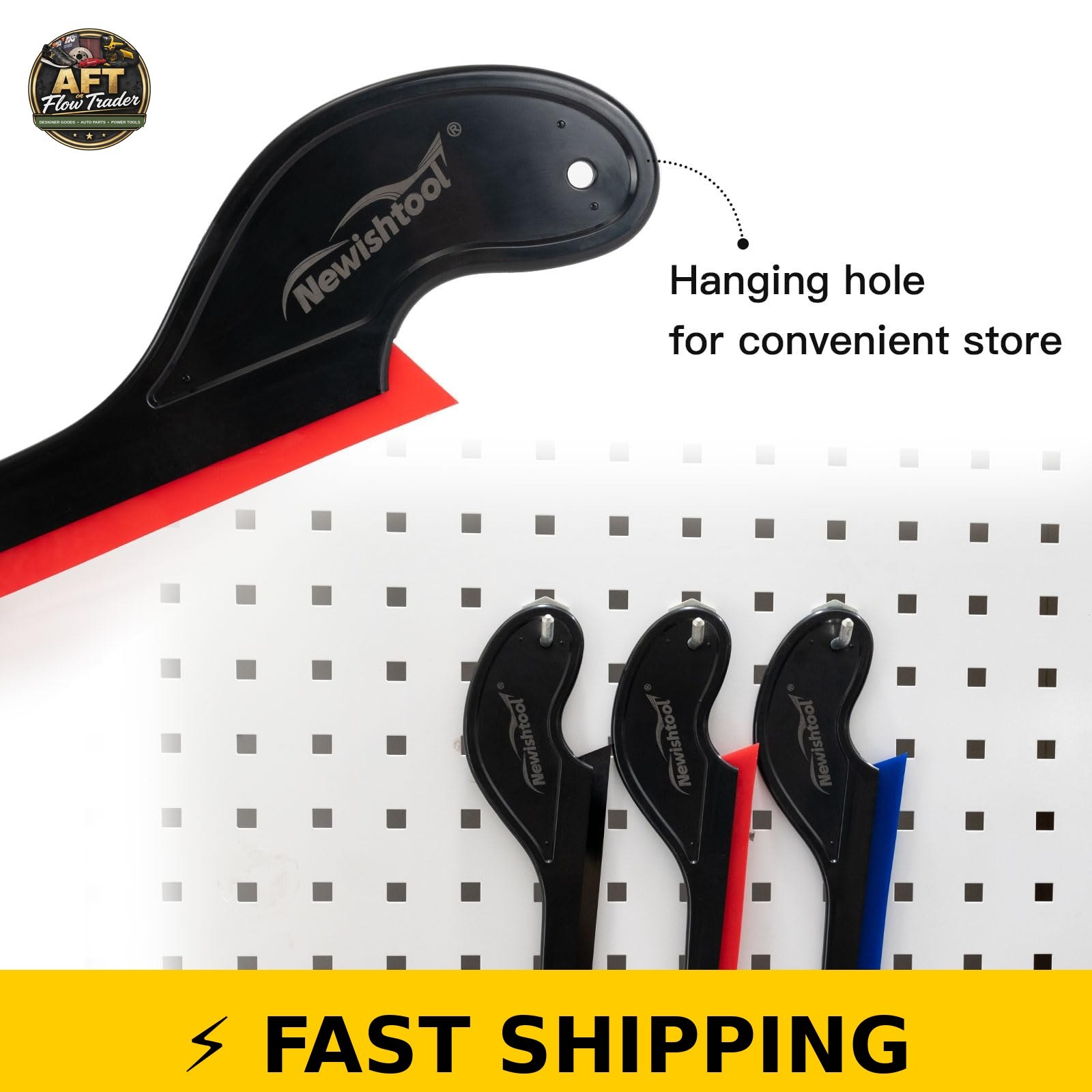 NEWISHTOOL Window Tint Tools - 3 PCS Silicone Squeegee Set