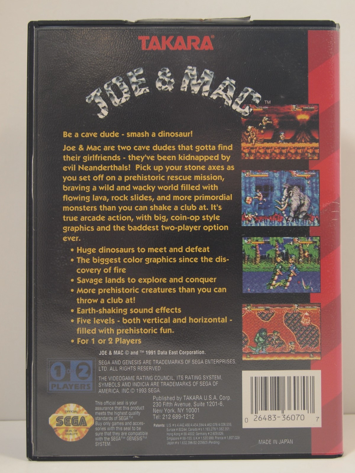 Joe & Mac Case (SEGA Genesis) Authentic BOX ONLY