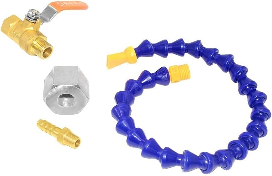 Versatile 13.4" Magnetic Base Coolant Hose Pipe with Adjustable 1/4PT Threading