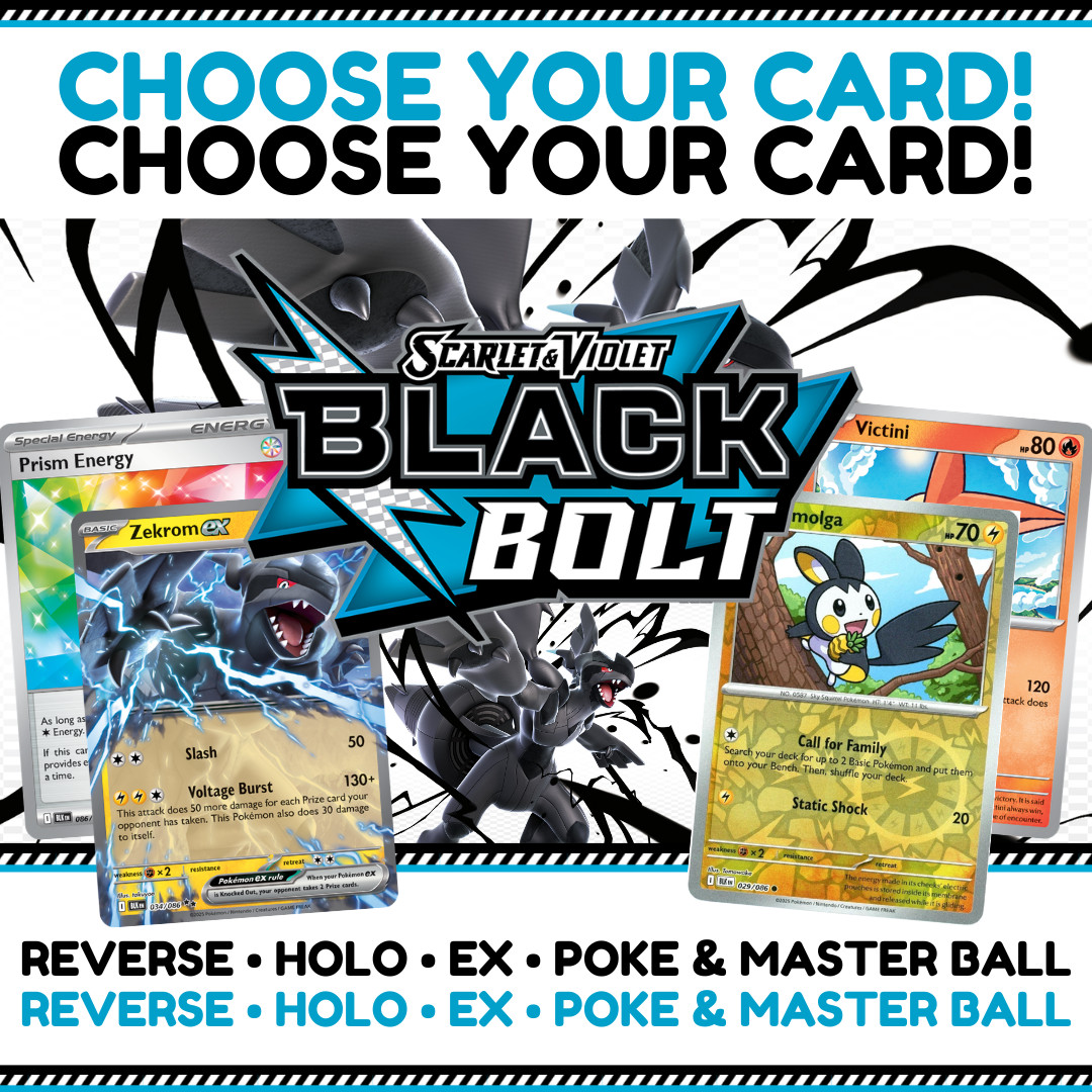 Black Bolt Pokemon - Reverse Holo EX Poke Ball Master Ball - Choose your card!