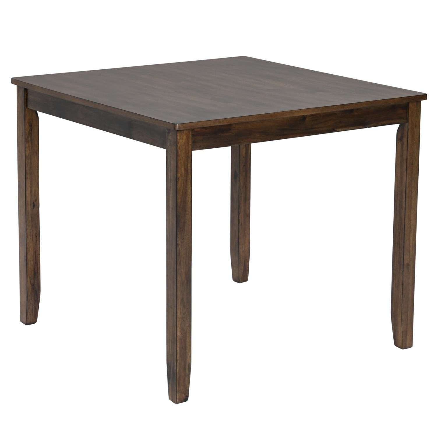 Modern 5 Piece Dining Table Set Wooden Square Dining Table & 4 Chairs Walnut