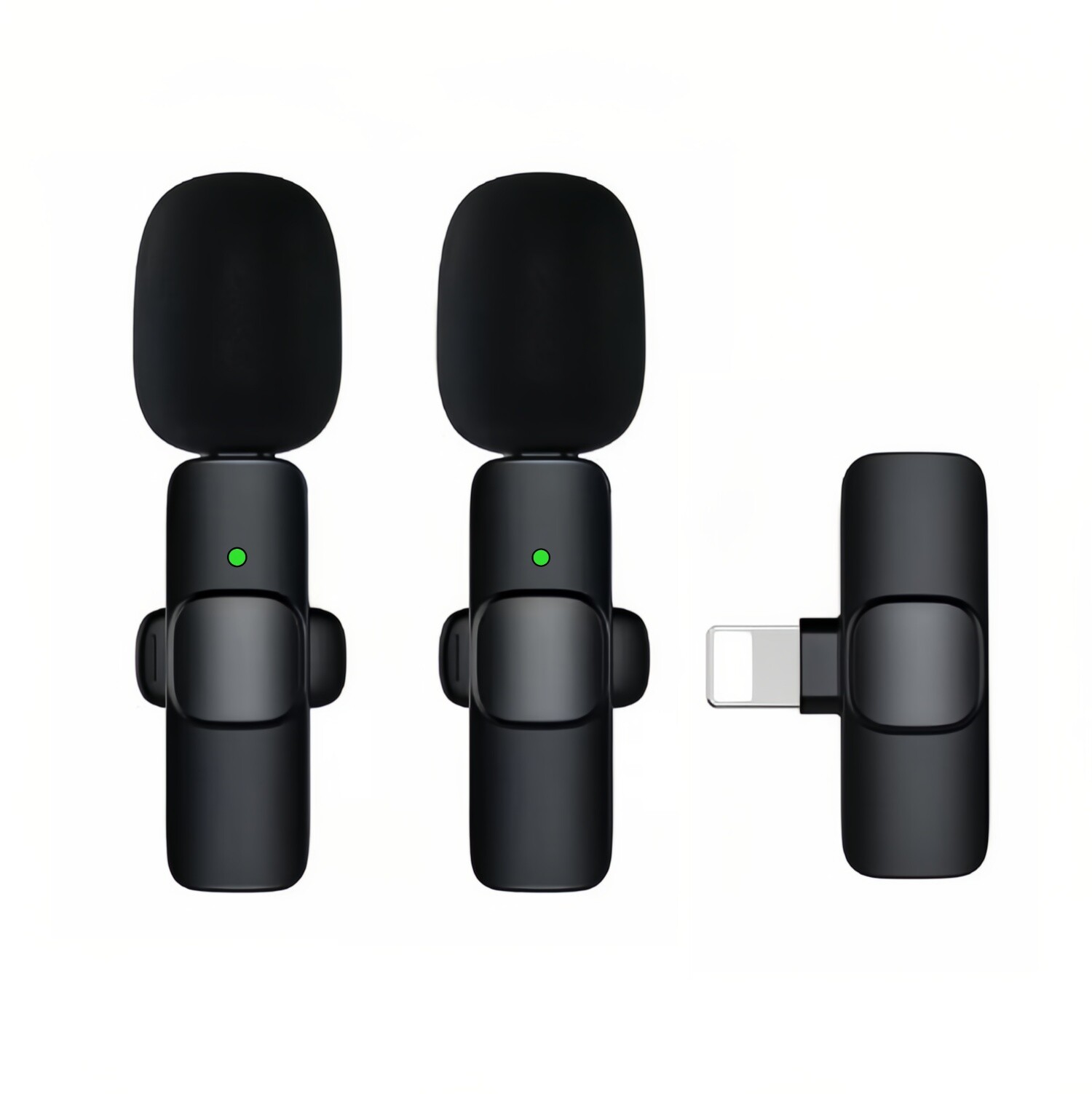 Rillpac Wireless Lavalier Microphones for iphone & Android Recording - 2 mics