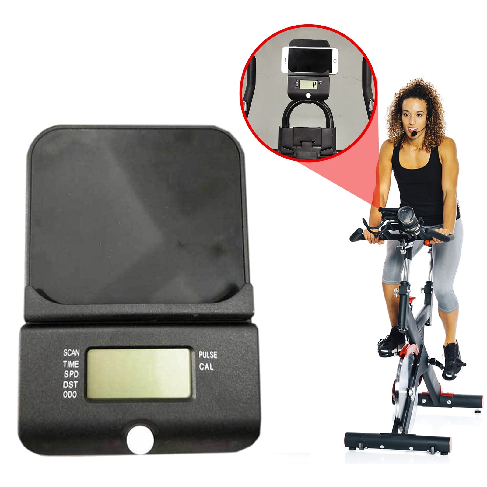 LCD Speedometer W/Heart rate monitor For Stationary Bikes Exercise Bike Computer