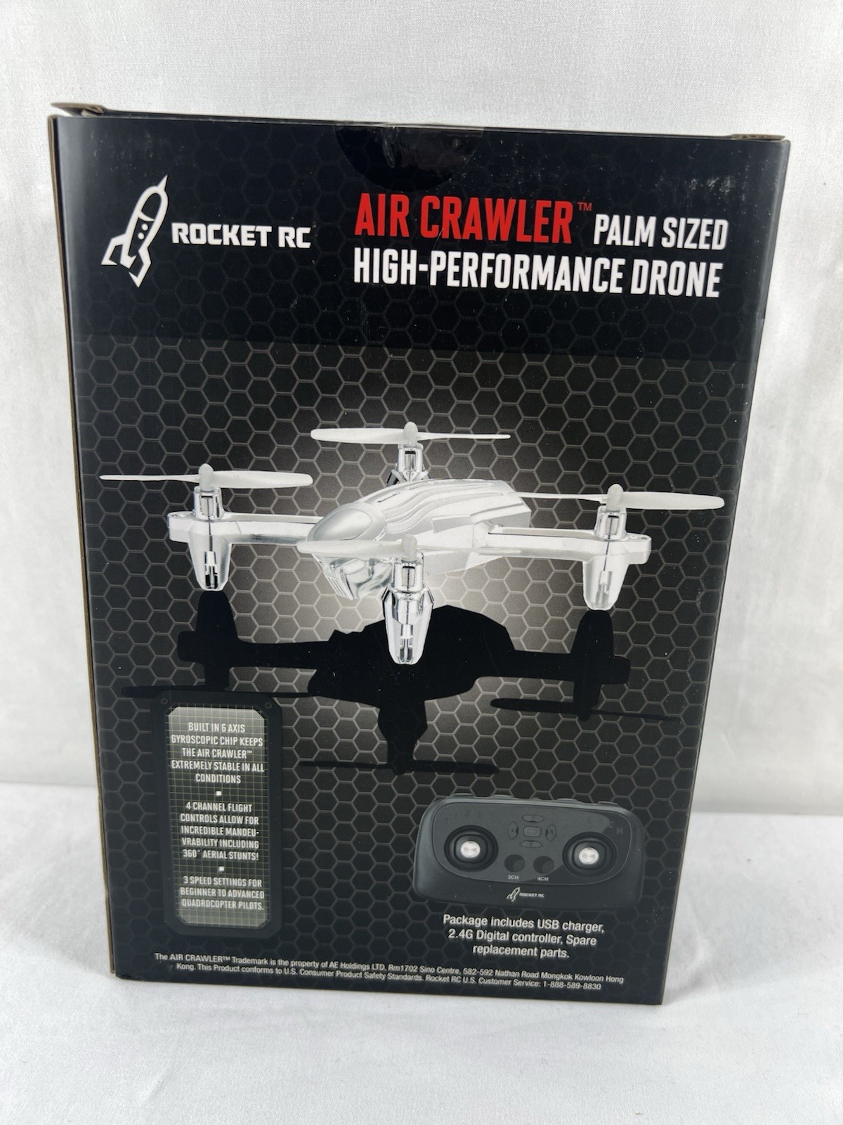 NEW! Rocket RC Air Crawler Palm Sized High Performance Stunt Drone Red