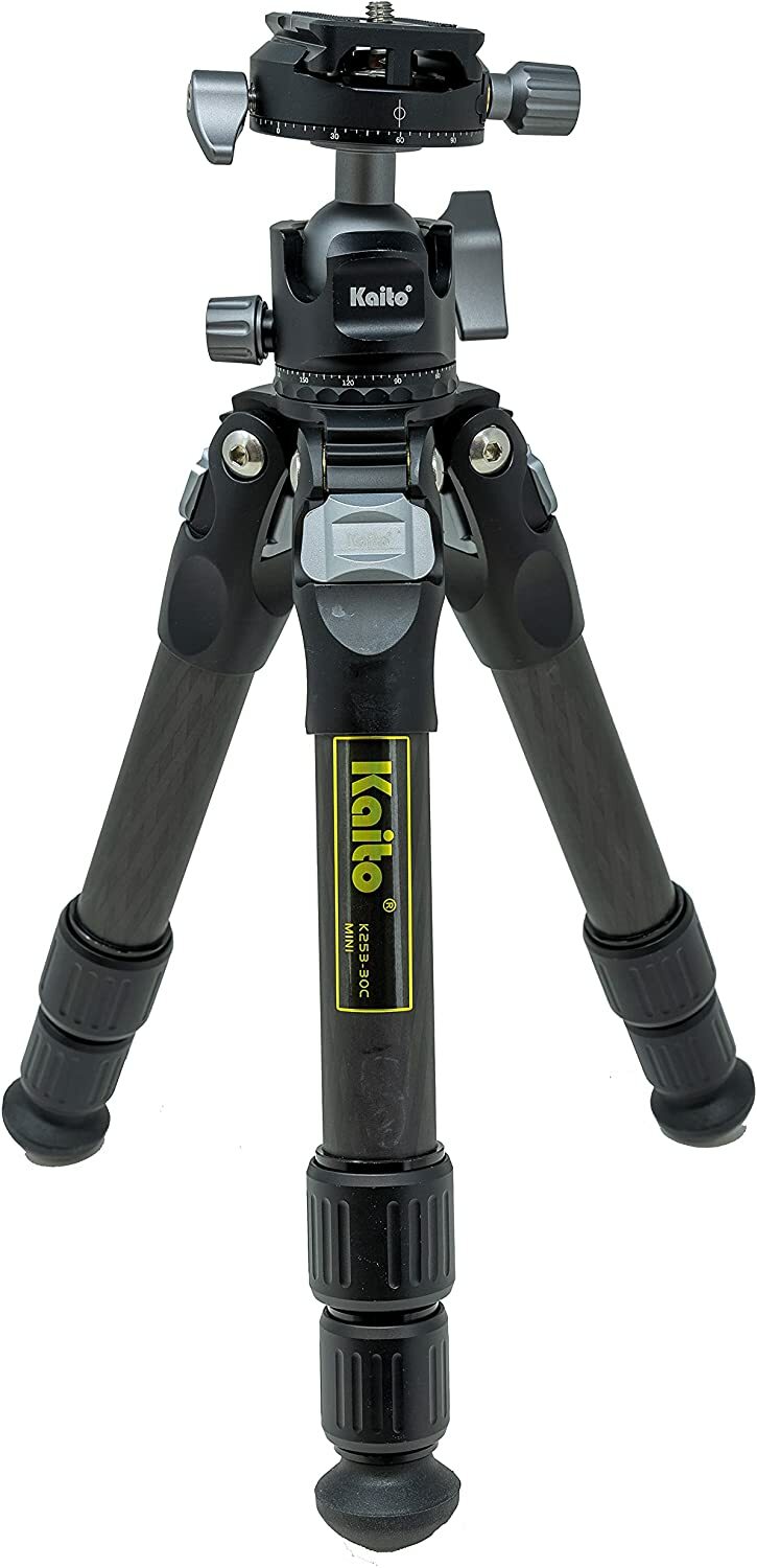 Kaito K253-30C 20-Inch Carbon Fiber Camera Travel Tripod with Ball Head