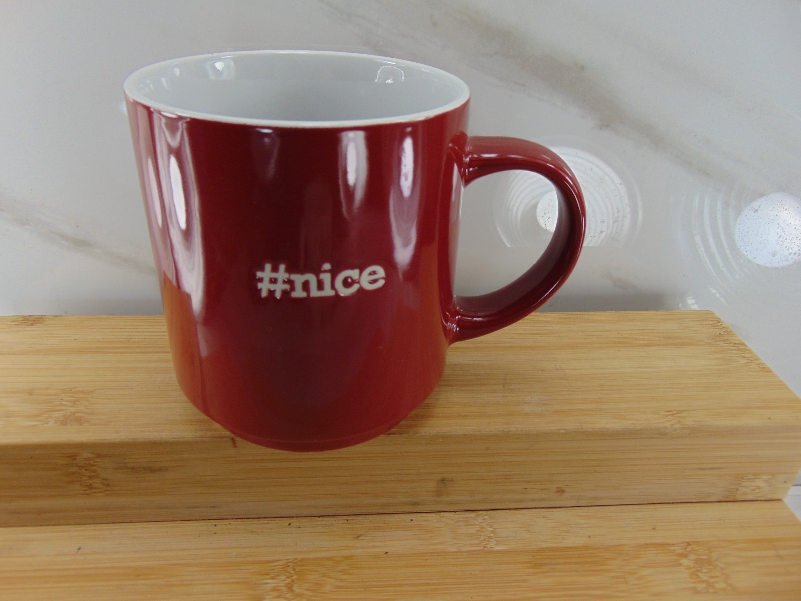 Naughty & Nice Mug Red White NEW MINT CONDITION