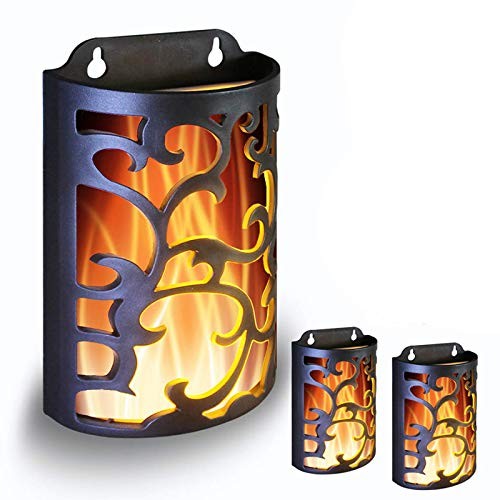 Decorative Lanterns with Timer, Candle Light Flameless 3 Pack Wall Black