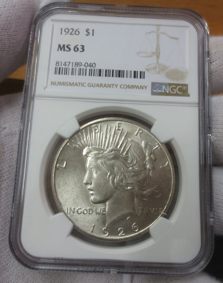 1926P Peace Dollar NGC MS63 (040) (Nice Coin)