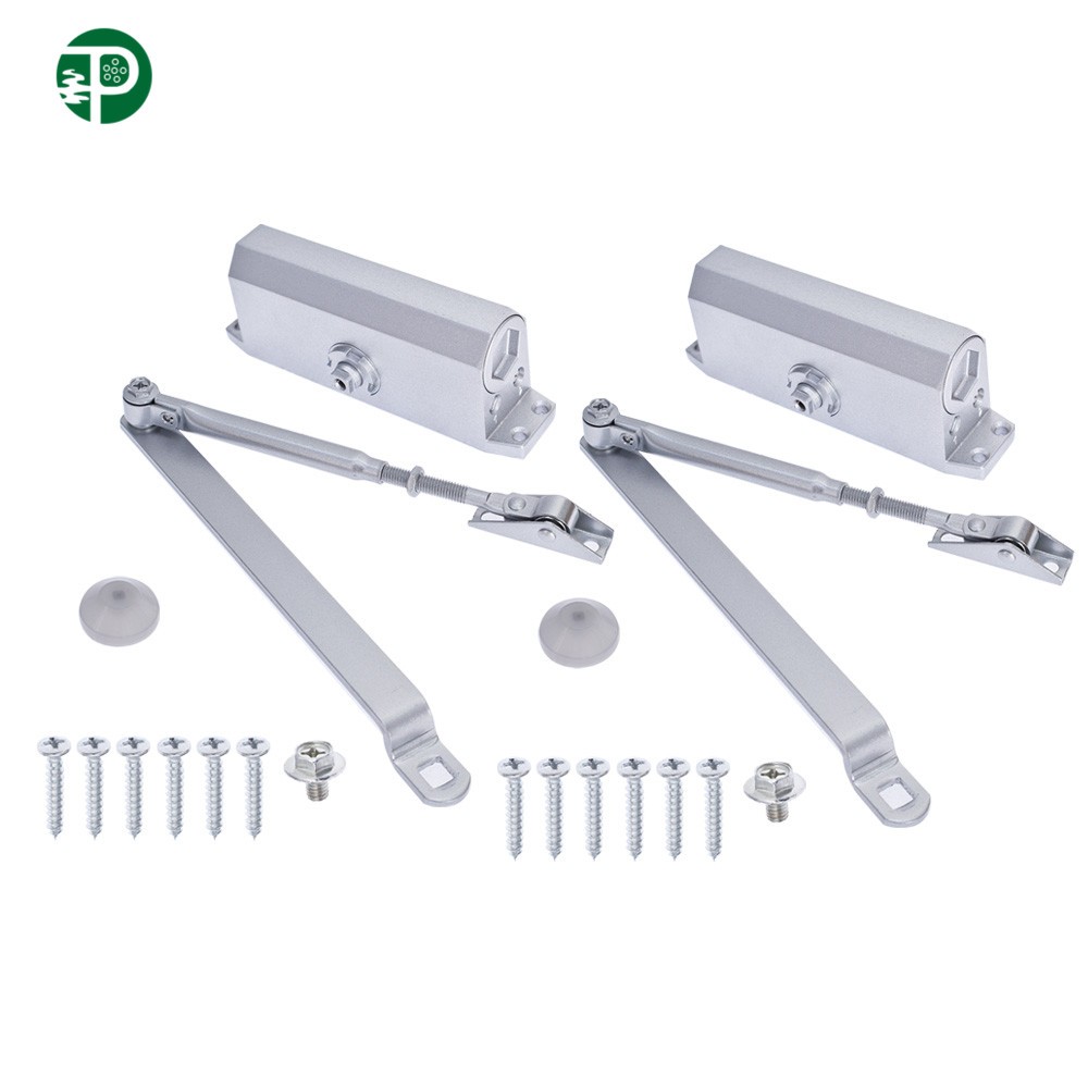 2Pack 45-65KG Aluminum Commercial Door Closer Two Independent Valves Control US