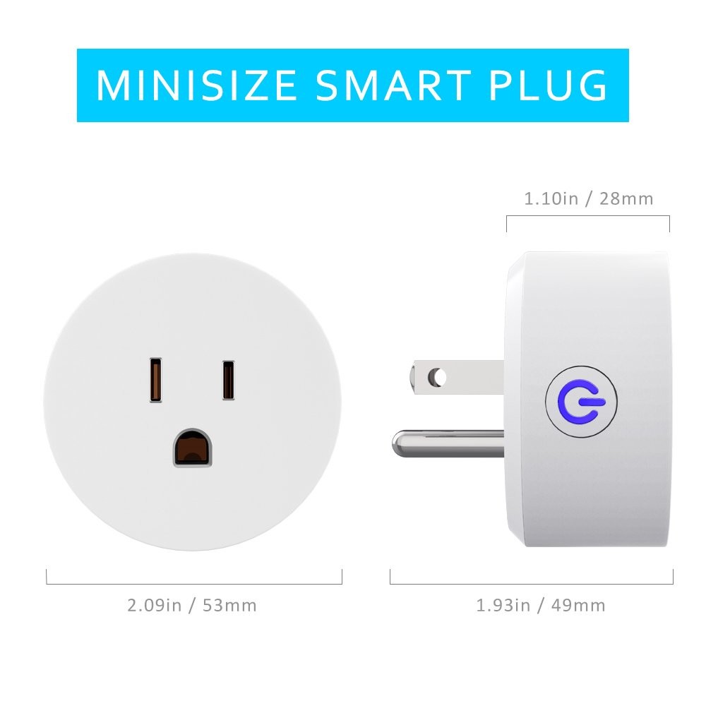 2PCS Smart Plug Compatible w/Alexa & Google Home Smart Life Voice Control Socket