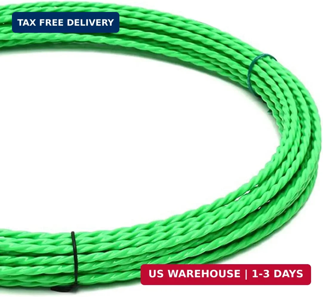 30M Wire Puller Wall Cable Running Fish Tape Push Pull Rod Electrical Fish Tape