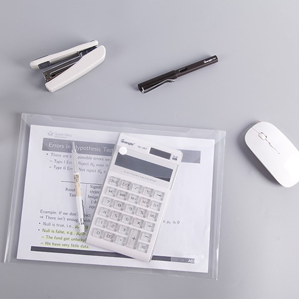 30pcs Plastic Envelopes, Clear Reusable Poly Envelope Waterproof File Folder ...