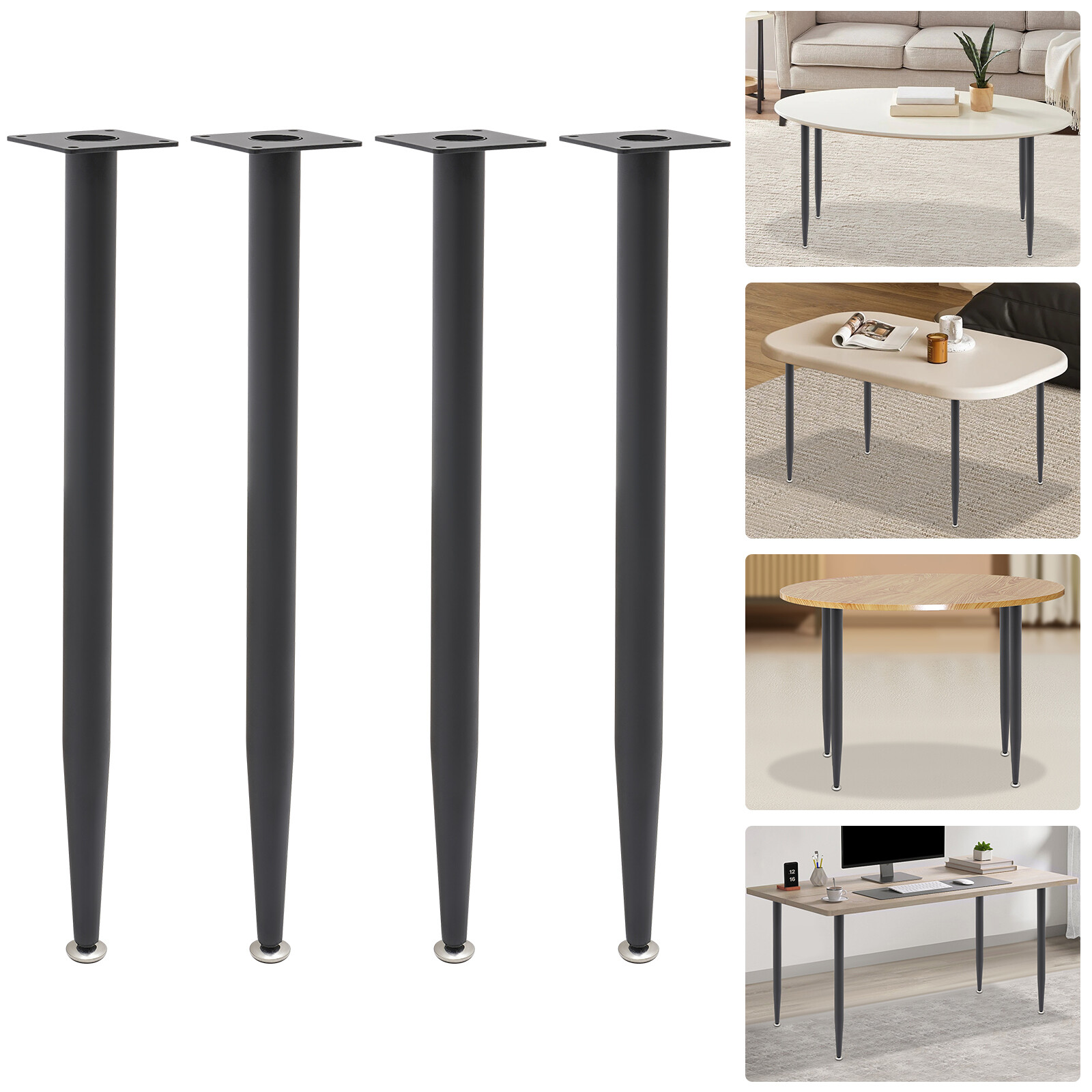 4Pcs Table Legs Heavy Duty Furniture Legs Chair Feet With Mounting Screws 50kg