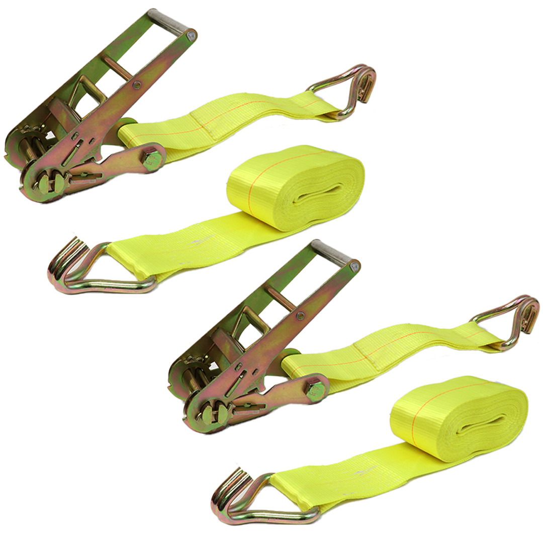 BOXER 3” x 27’ Heavy Duty Double-Locking Ratchet Tie Down with Double J Hook