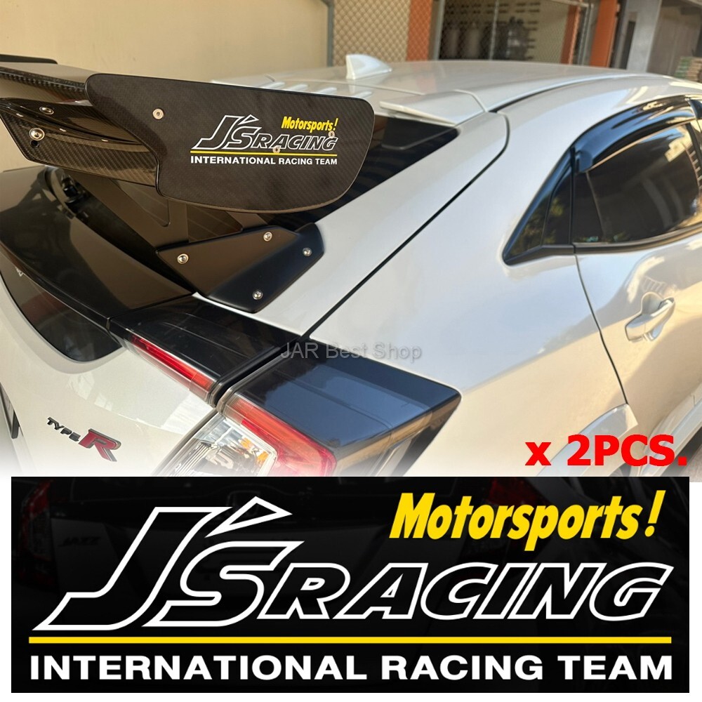 J's Racing GT-Wing MotorSports Sticker Decal L/R 2pcs. OEM Etc.EK9 DC2 EG S2K FK