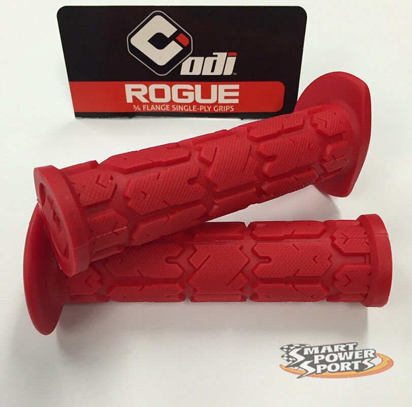 ODI Rogue ATV Handlebar Grips -RED- Honda Suzuki Kawasaki - MADE IN USA
