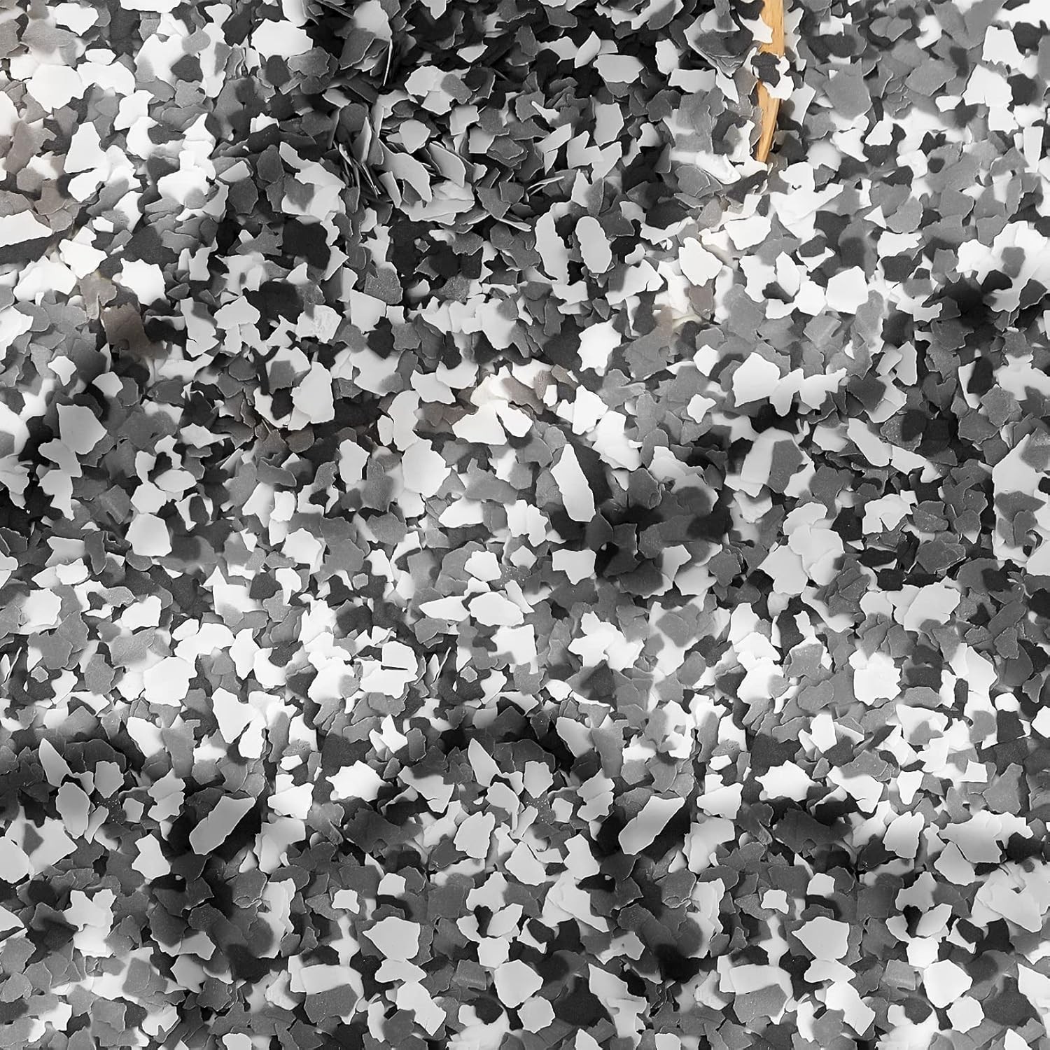 Decorative Color Chips for Garage Floor Coating - Black, White, Gray 12.4 Lb