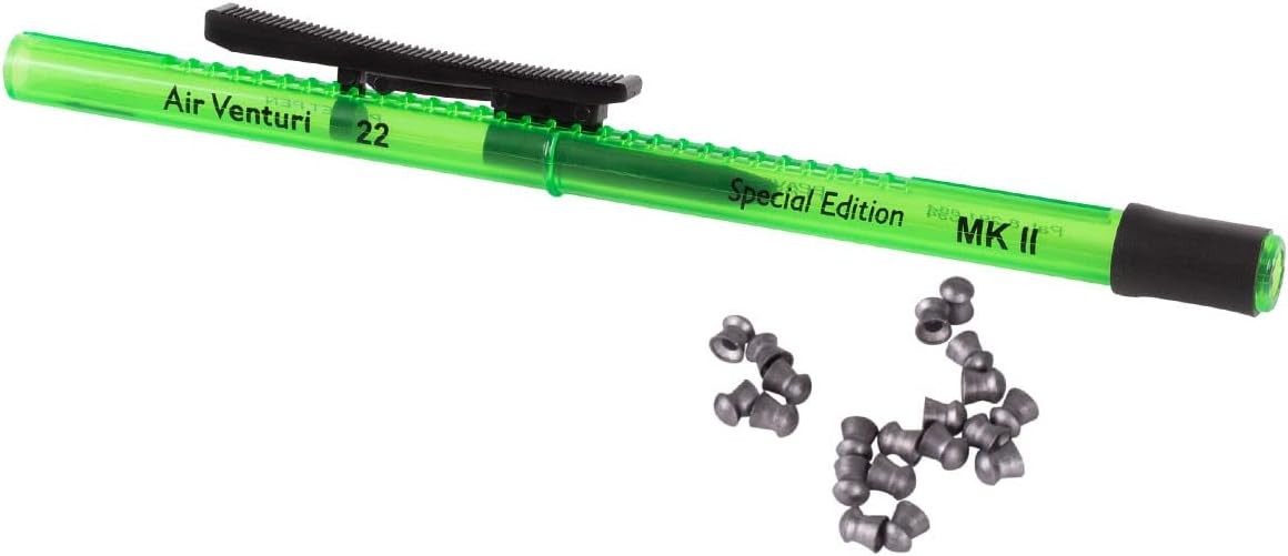 Air Venturi .22 cal Pellet Loader Pen for Air Rifle Gun Holds 15 Green NEW