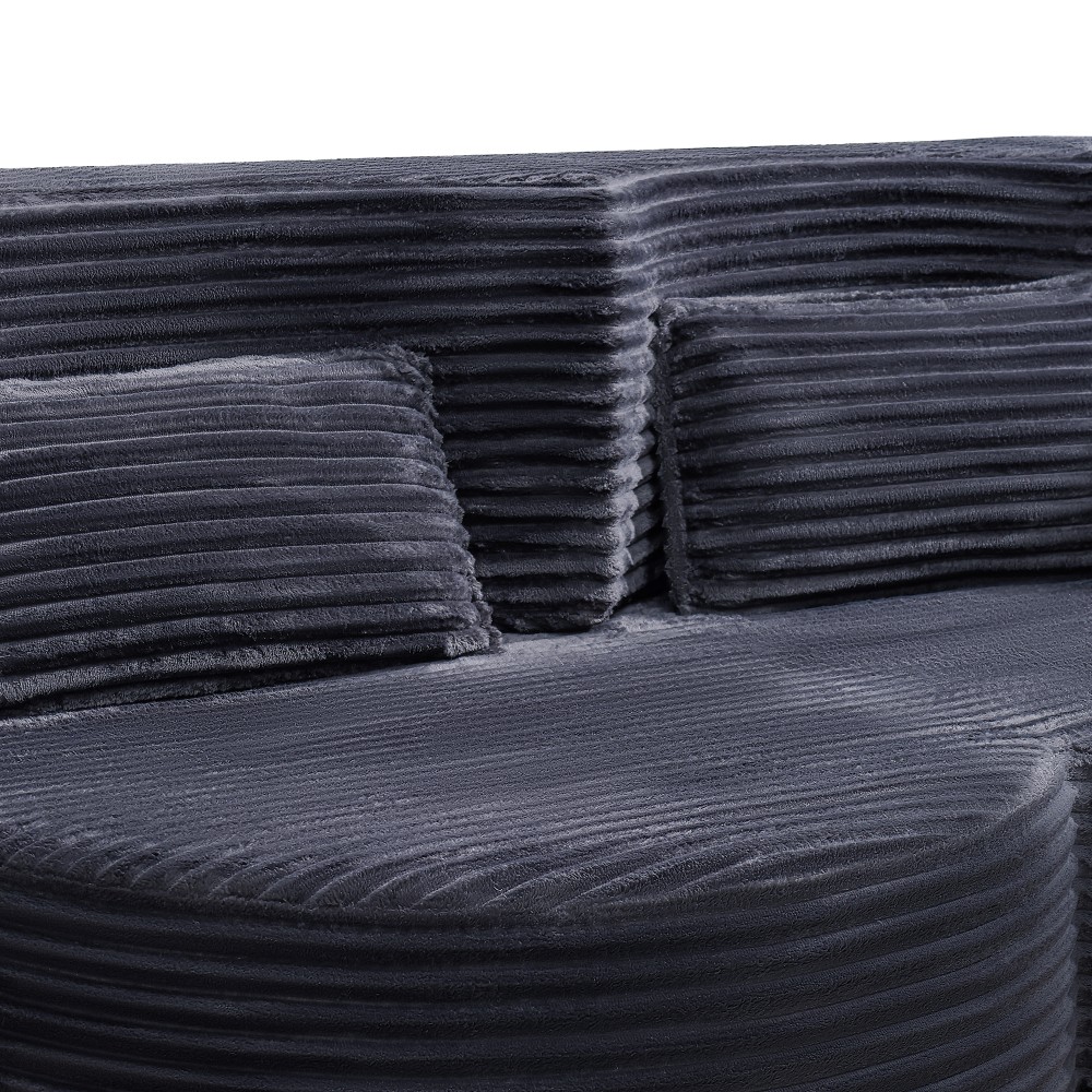 Folding Sofa Bed Corduroy Fabric Double Sofa Suitable for Offices Living Rooms