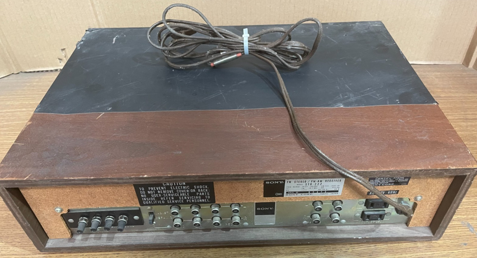 Vintage Sony STR-222 Solid State Stereo Receiver - Tested for Power Only