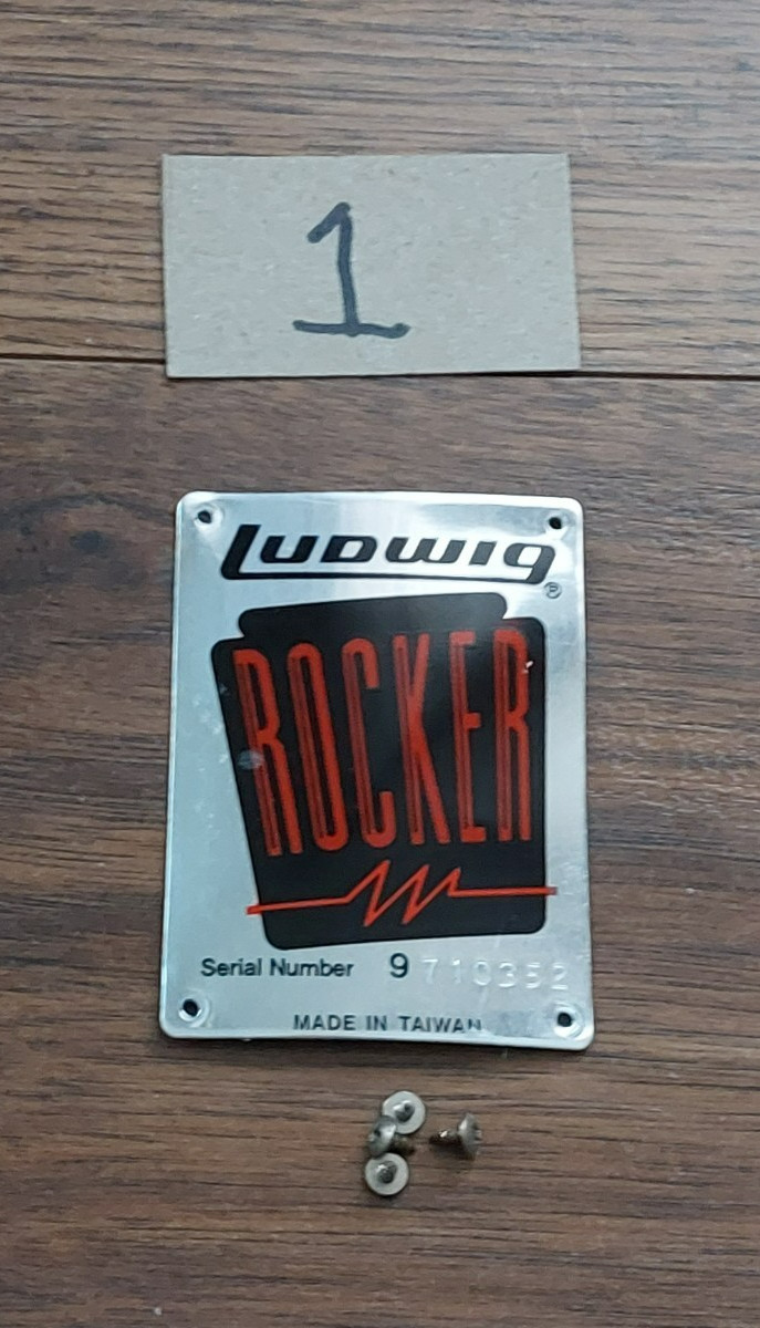 Ludwig Rocker Badge with Mounting Screws and Serial Number (450)