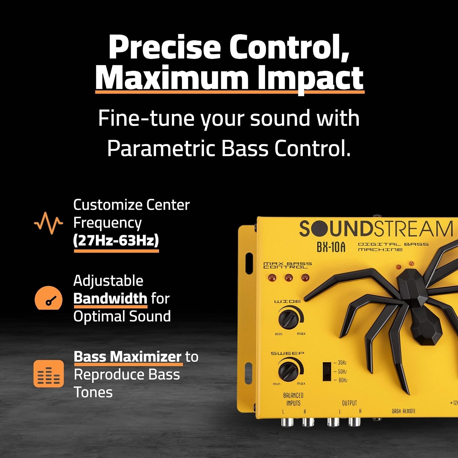 Powerful Car Audio Bass Restoration Processor with Remote Control & Durability