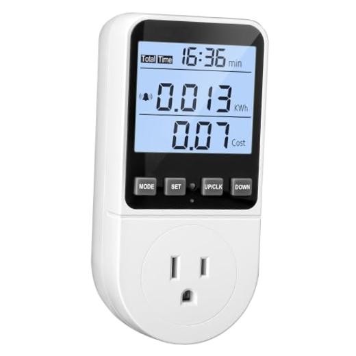 Upgraded Watt Meter, Watt Usage Meter Plug Home Energy Monitor 1 Pack