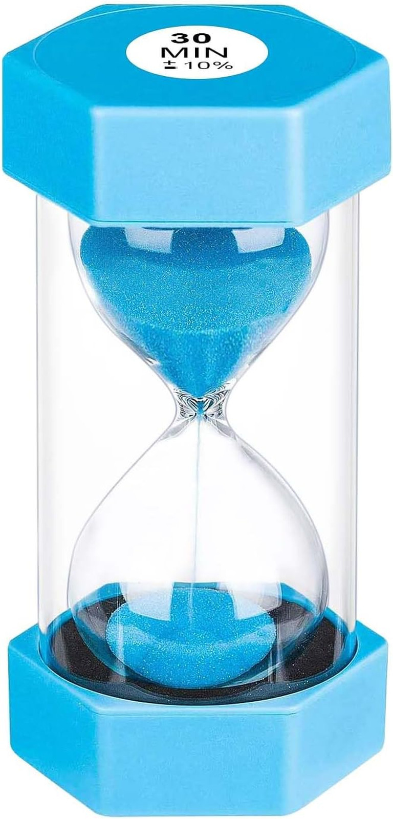 30 Minute Sand Timer, Unbreakable Hexagon Sand Clock, Plastic Sand Watch 30 Min,