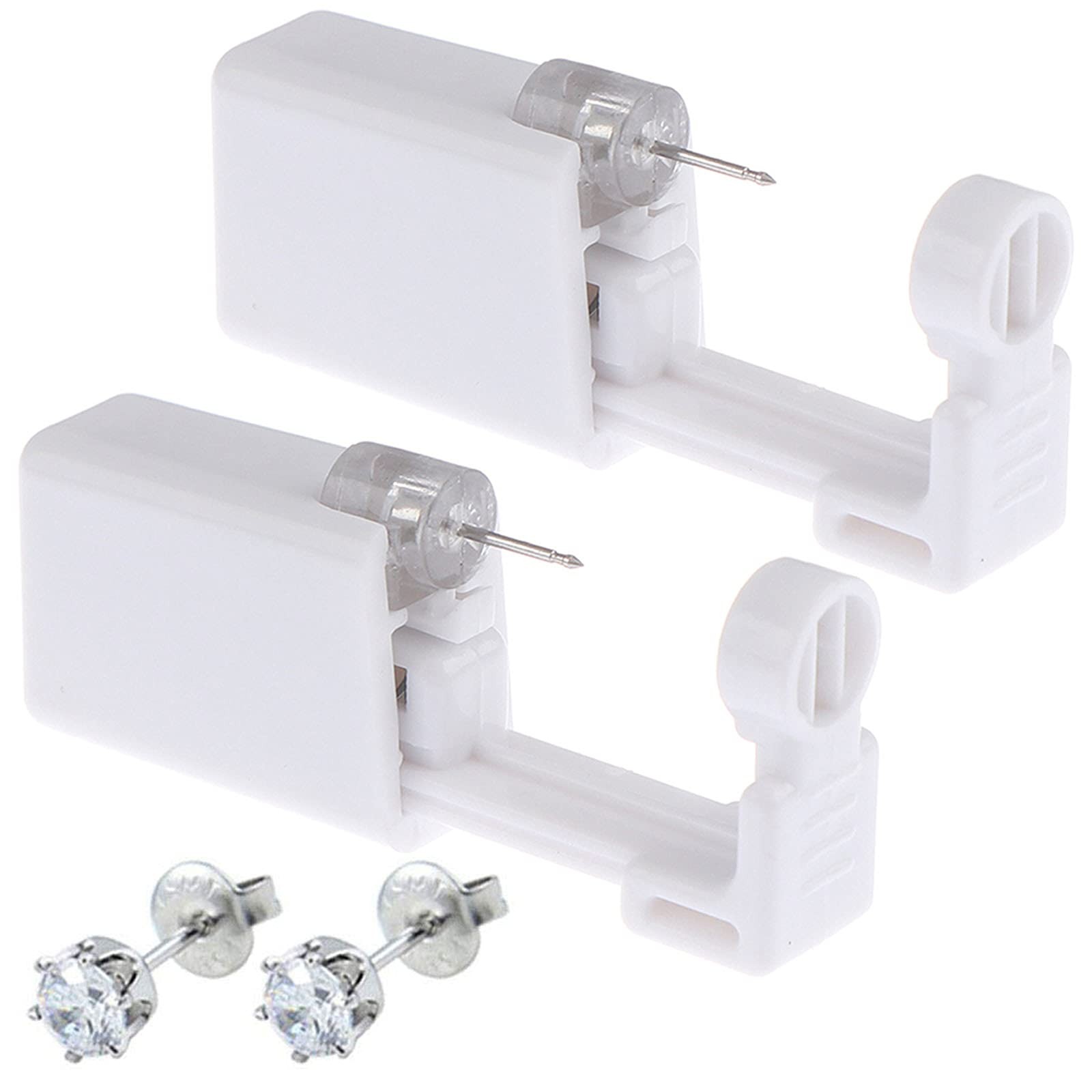 Ear Piercing Gun - Prgislew 2 Pack 6 Piece Set, Silver White1