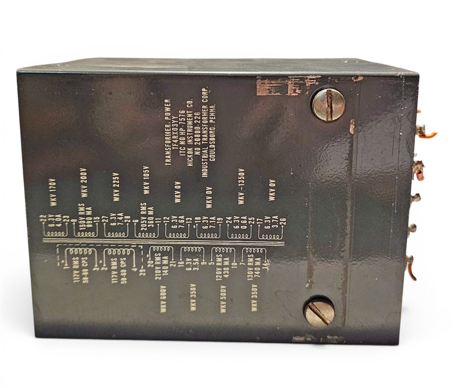 Hickok 20800-226 Power Transformer TF4RX03YY 150V 130V 120V Multimeter Tested