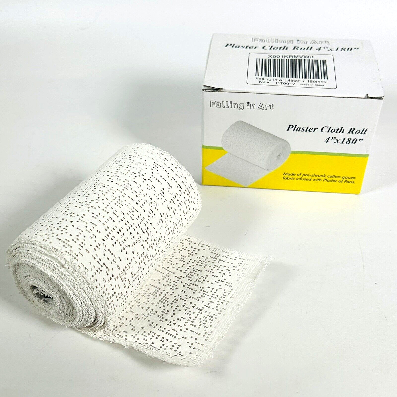 4"x180" Plaster Of Paris Cloth Gauze Roll Cast Bandage Wrap Strip Art Mask Craft