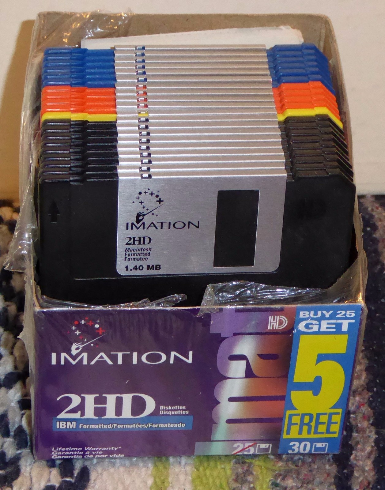 Lot of 20 Unused 2HD 1.4MB Imation 3 1/2" Floppies Formatted for Mac