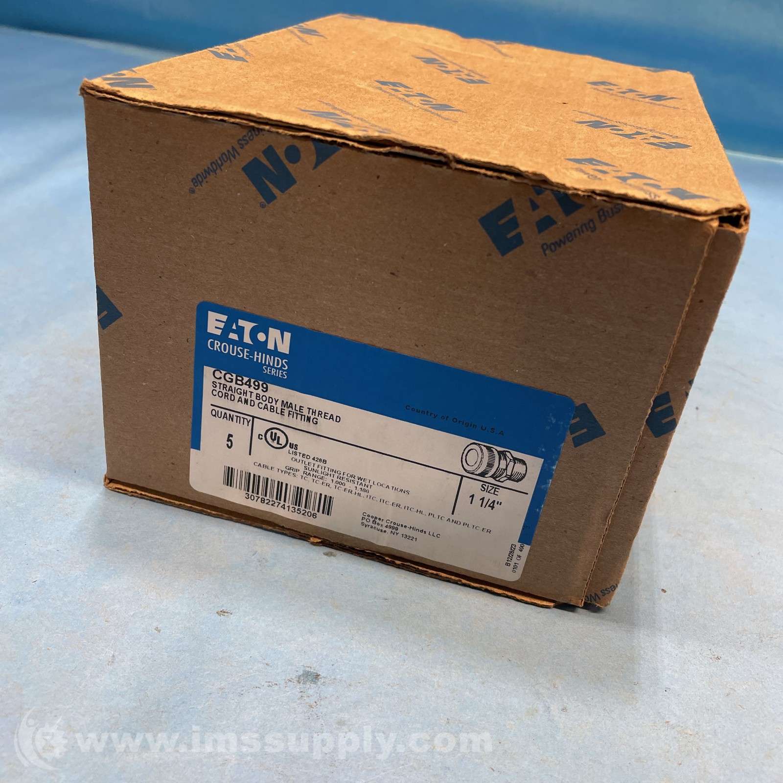 Eaton CGB499 Straight Male Cord Grip FNFP
