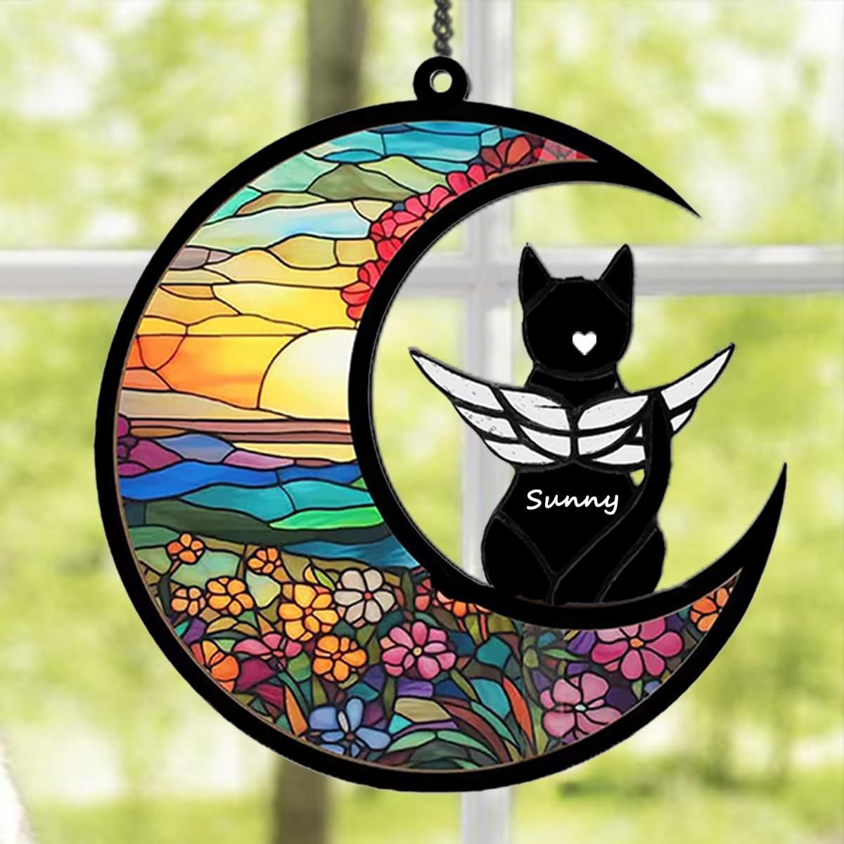 Cat Memorial Gift for Loss of Cat-Pet Remembrance Sympathy Ornament Personalized