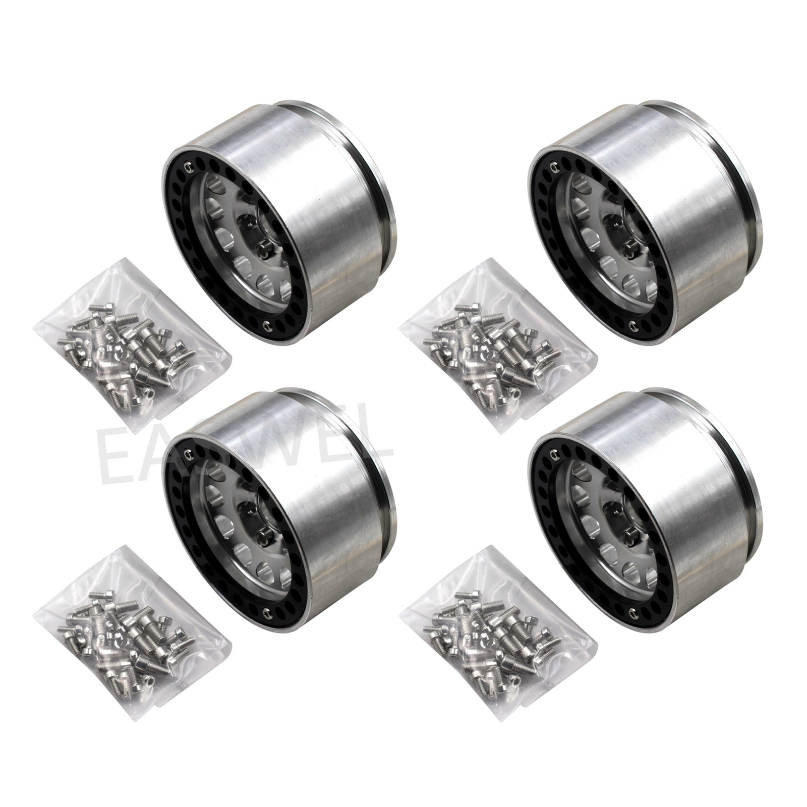 4x Metal 2.0 Beadlock Wheel Fit 1/10 1.9 Tire RC Axial SCX10 90046 AXI03007 TRX4