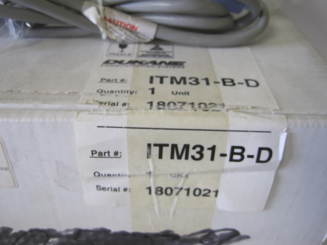 DUKANE COMM SYSTEM POWER SUPPLY TELEPHONE INTERFACE 1 LINE ITM31-B-D ITM31BD NEW