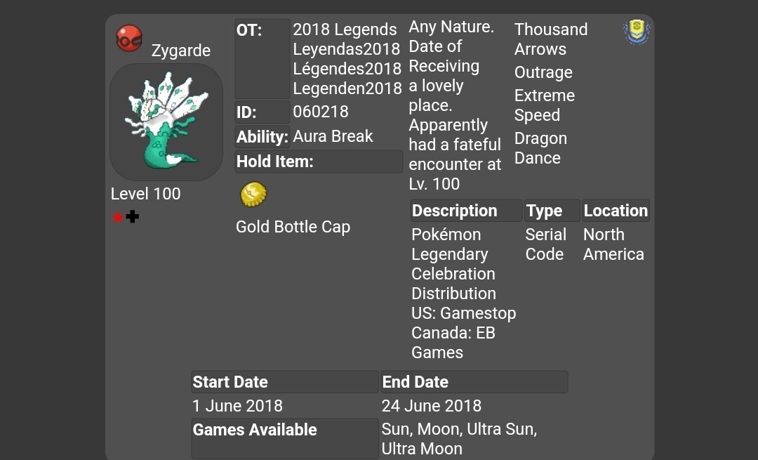 🌟2018 Shiny Zygarde Event Untouched | Pokemon Sword & Shield🌟