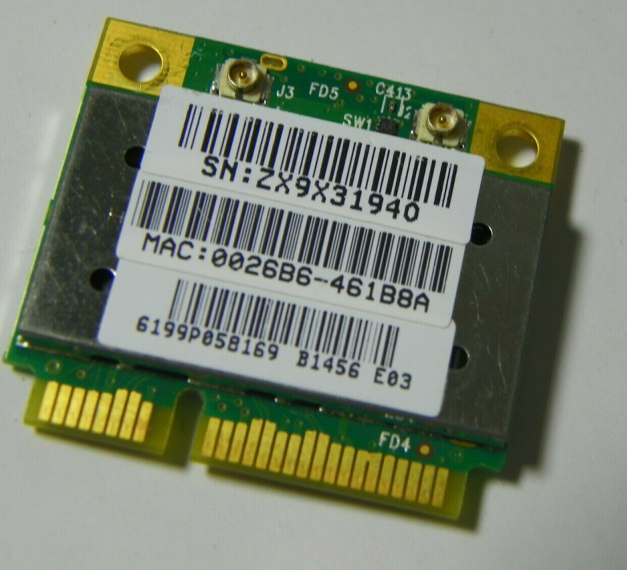 Atheros AR5B91 802.11n draft 2. Wireless LAN PCIe Half Minicard WLL6060-D50