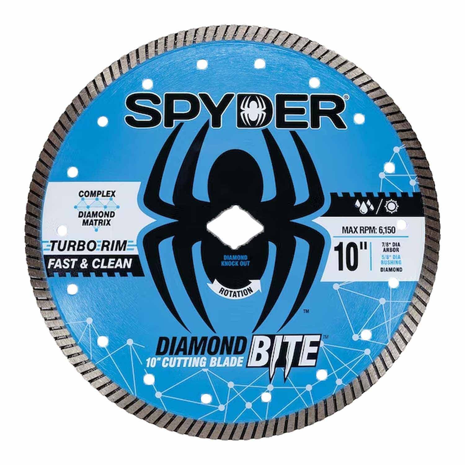 Spyder 14118 10" Wet/Dry Turbo Diamond Saw Blade Continuous Rim
