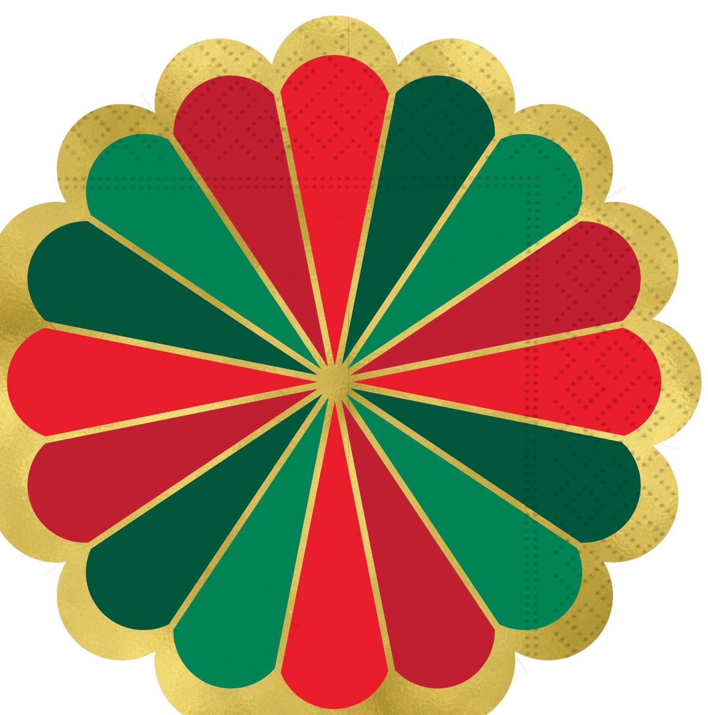 Design Design Christmas Pinwheel Shaped Napkin, Multicolor
